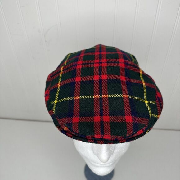 Shandon Wool Plaid Tweed Newsboy Hat Flap Cap MacKintosh Tartan Size 7¼ / 59 - Picture 4 of 8